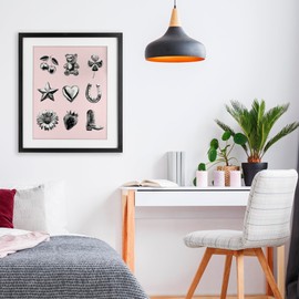 Stupell Industries Glam & Western Collection Black Framed Print Under Glass design by Lil' Rue, 21 x 17