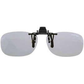 9324-03 Sunglasses, Clip-on Keeper, Flip-up, UV Protection & Glare Prevention, Polarized Lens, Driving, Light Smoke, Round M, Made in Japan