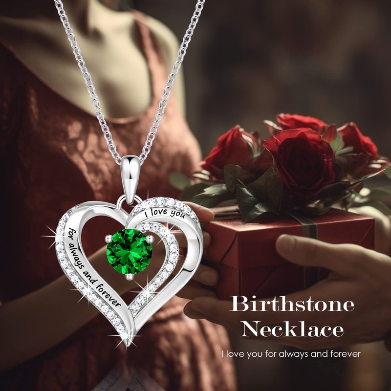 TinyGold Heart Necklaces for Women 18K Rose Gold Over 925