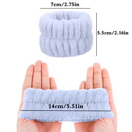Purffy Wrist Bands to Wash Face, 8 Pcs Face Wash Wristbands, Spa Wrist Washband Face Wash Wristbands Wrist Bands to Wash Face for Prevent Liquid from Spilling Down Your Arms
