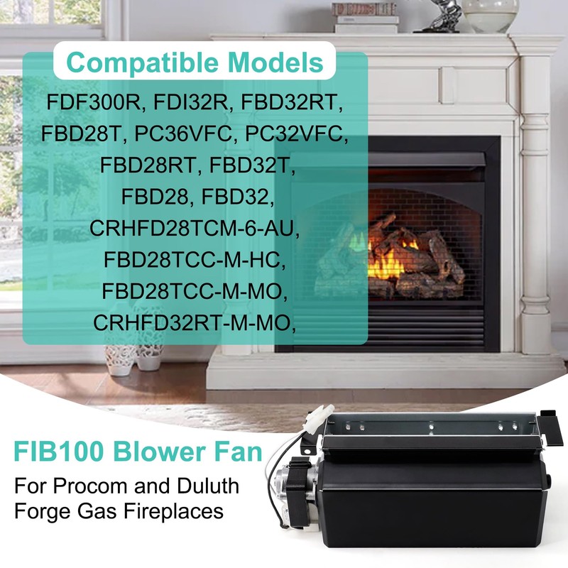 Hipoilk FIB100 Fireplace Blower Fan Kit for Duluth Forge and