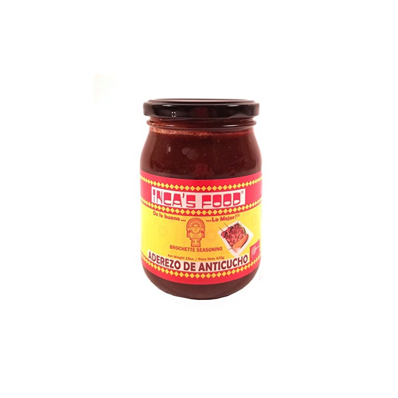 Inca's Food Aderezo De Anticucho/brochette Seasoning 15oz (Single Jar) -