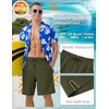 TACVASEN Mens Bathing Shorts with Compression Lining Men's Surfing Trunks