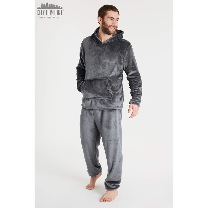 CityComfort Mens Pyjamas Set, Warm Fleece Pyjamas for Men with