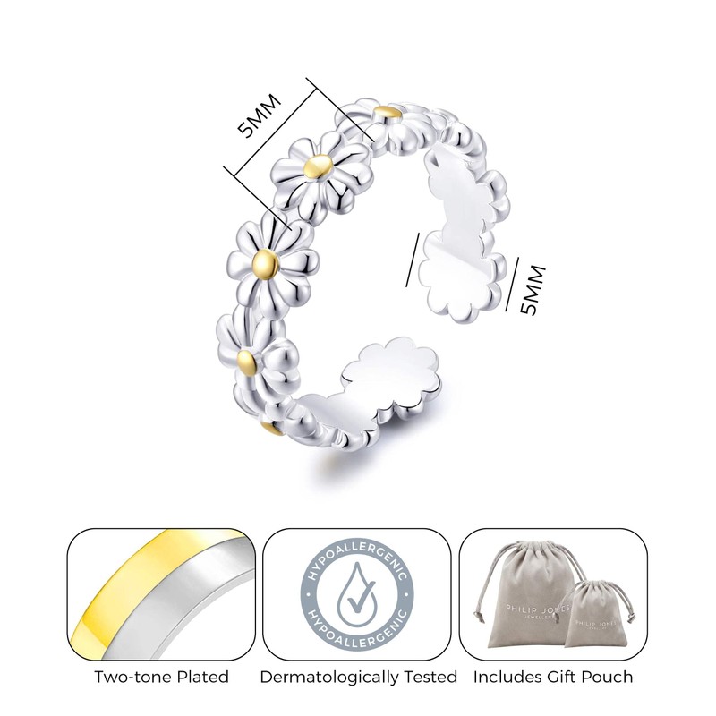 Philip Jones Adjustable Daisy Eternity Ring