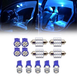 FZJDSD 13Pcs LED Bulb Blue T10 31mm Replacement Bulbs for Car Dome Map Door Courtesy License Plate Dashboard Lights Lamp 12V