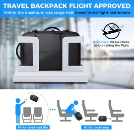 JUNYRRYO Carry on Travel Backpack for Airplanes, 40L Suitcase Backpack Luggage Business Work Weekender Bag, TSA Laptop Backpack Flight Approved, Expandable Black Travel Backpack for Men Women