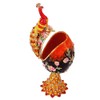 QIFU Peacock Easter Egg Style Jeweled Trinket Box Hinged, Unique