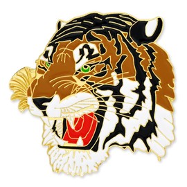 PinMart Colored Mascot Tiger School Sports Enamel Lapel Pin - 10 Pack