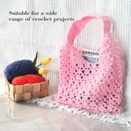 Sage Green Acrylic Yarn Anti-Split Crochet Yarn for Crocheting & Knitting - 4 Pack of 98yds/1.7oz