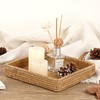 Hipiwe Key Basket Tray for Entryway Table Rattan Serving Tray