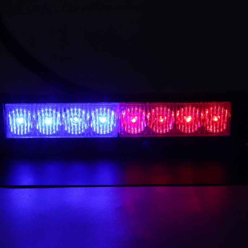 LED Car Strobe Light Flashing Warning Lamp Red Blue Color