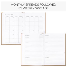 Beautiful 2025 Daily Planner - 7" x 10" Planner for Women or Men with Weekly & Monthly Spreads for Easy Planning - Beautiful Calendar Book to Organize Tasks and Boost Productivity