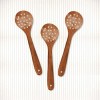 Eisinly Teak Wooden Spoons Spatula Set For Cooking Utensils Non