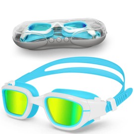 XDX Kids Swim Goggles, X1 S1 Polarized Kids Goggles for Swimming with UV Protection, Anti Fog No Leaking Swimming Goggles for Kids Youth 6-14