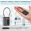 ZHEGE Luggage Lock, Cable Lock TSA Approved with White Numbers,