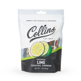 Collins Dehydrated Lime Cocktail Garnish Slices, 1 oz – Made In USA – Ideal for Margaritas, Mojitos, Mocktails, Desserts & More – Premium Drink & Food Garnish – 1 oz