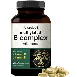 Methylated B Complex Vitamins, 240 Veggie Capsules | Multivitamin B Complex | B12, Folate, Biotin & More – with Natural Vitamin C, E, Choline & Inositol – Immune, Energy, & Prenatal Support