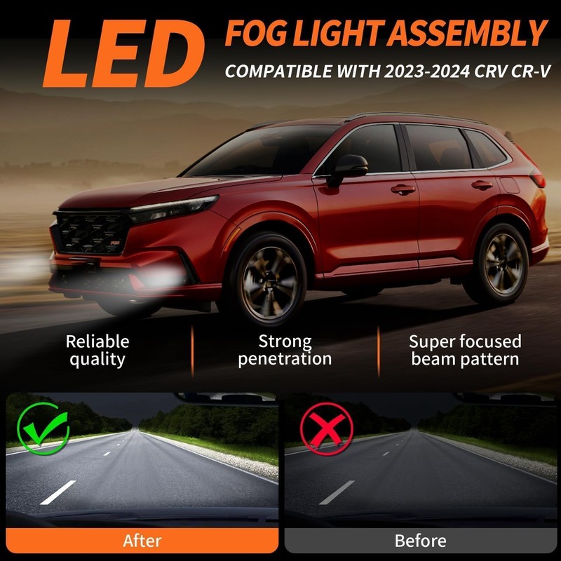 Aspaton Front Fog Light Assembly Compatible with 2023 2024 CRV