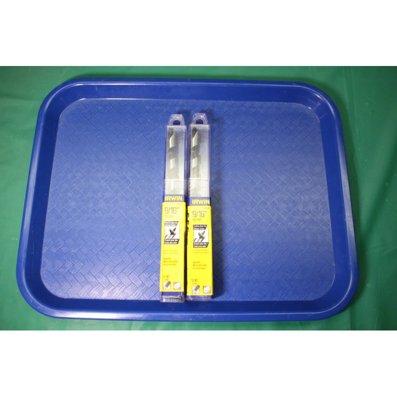IRWIN (2) Irwin 9/16" Auger Bit #49909 Auger Bit 7-1/2