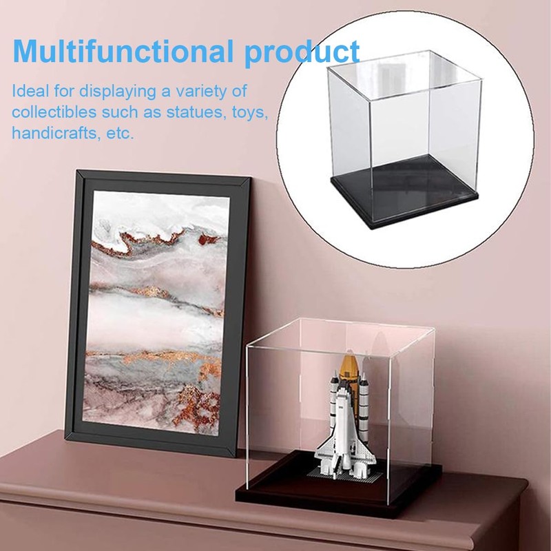 JAWUZ Transparent Acrylic Display Case 20 x 15 x 20