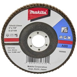 Makita D-27109 Flap Disc 125Mm A80 Bevel, Multi-Colour