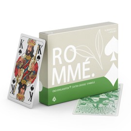 TS Spielkarten Romme Seniors Card Set Eco - Extra Large Symbols for Canasta, Bridge, Skat & Poker - Card Game with French Image - Standard Rummy