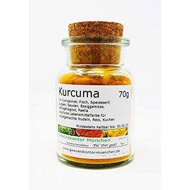 Turmeric, 70 g in a glass