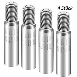 Manovella Valve Extension 39 mm for Schrader Valve (AV/Schrader) - Valve Adapter for Car, Bike, E-Bike, Truck, E-Scooter - with Sealing Ring to Prevent Pressure Loss - Durable & Perfect Fit (Pack of 4