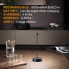 SAKRINGT 2 Pack Cordless Table Lamps Rechargeable, 6000mAh Battery Operated