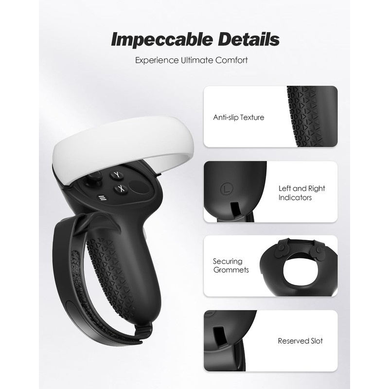 SUPERUS Comfort Controller Grips Cover Compatible with Meta Quest 2