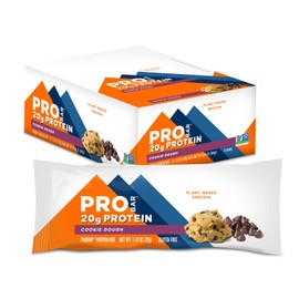 PROBAR - PROTEIN Bar, Cookie Dough, Non-GMO, Gluten-Free, Healthy, Plant-Based, Whole-Food Ingredients, Natural Energy (12 Count)