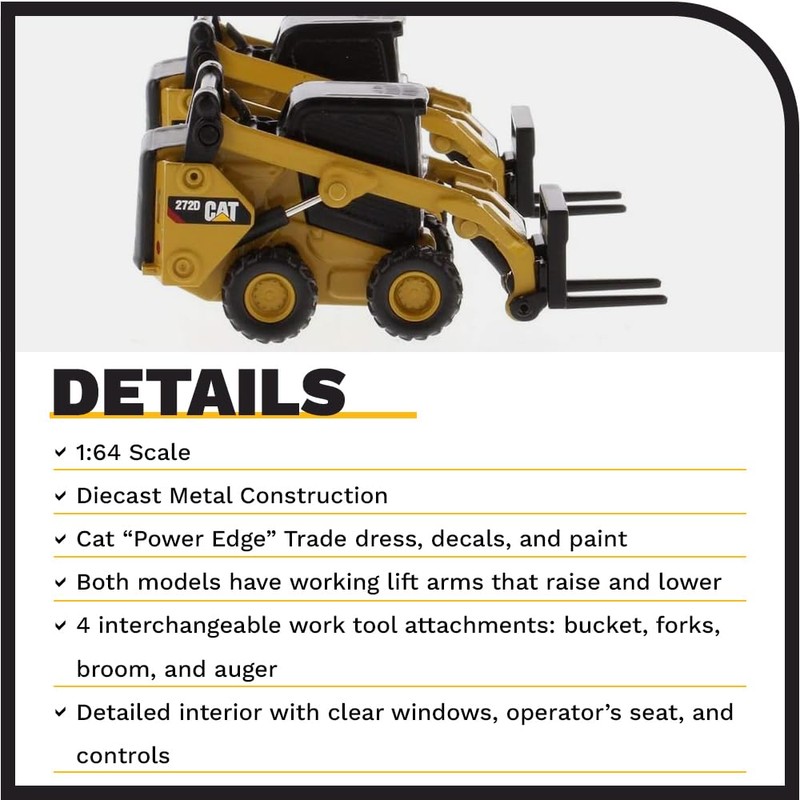 Diecast Masters 1:64 Cat 272D2 - Cargadora de orugas compacta