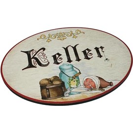 Kaltner Präsente Gift Idea Wooden Gift Item Decorative Door Sign in Antique Design Cellar (18 x 13 cm)