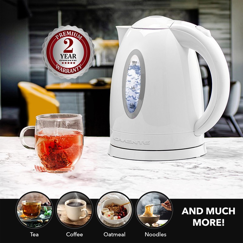 OVENTE Electric Kettle, 1.7L Fast Boiling Water Heater for Coffee