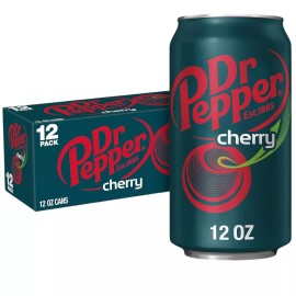 Dr Pepper Cherry Soda, 12 fl oz cans 12 pk