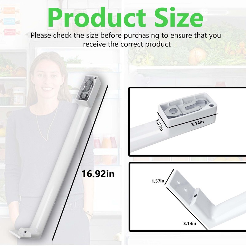 2 Pack WR12X32352 Refrigerator Door Handle Set, for GE Refrigerator