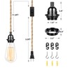 Plug in Hanging Light Fixture, 15FT Pendant Lamp Lights Cord