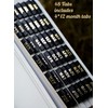 UPAFEXXI-Leather Monthly Tabs, 48 Pcs Planner Tabs, Calendar Month Stickers