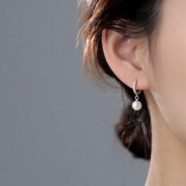 Aretes perlas mujer, arracadas de plata 925, Perla Cultivada 10cm, pendientes aros, hipoalergénicos, Elegantes accesorios para mujer joyeria, Regalo para Esposa, Mamá, Novia Día de Madre cumpleaños
