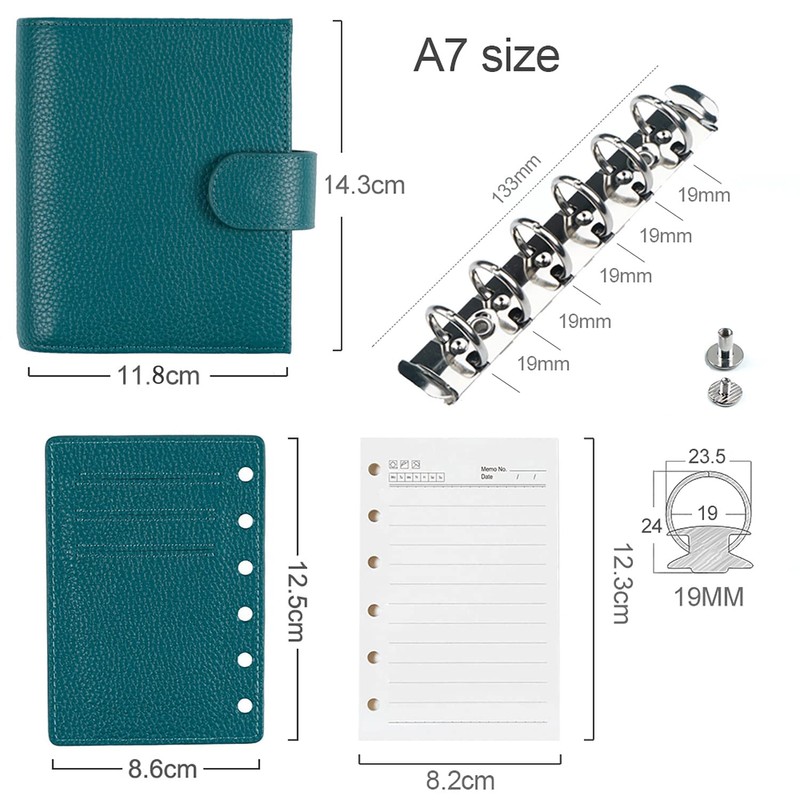 Moterm Pocket Regular Rings Planner - Genuine Leather Binder Organiser