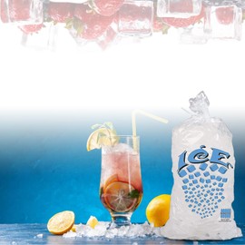 Perfect Stix Icebag 10lb- 25 Count Ice Bag with Twist Tie Enclosure, 10 lbs (Pack of 25)