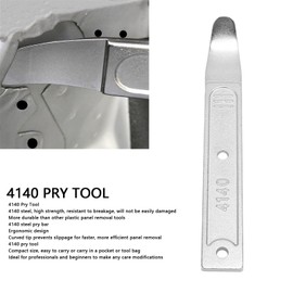 4140 Pry Steel Tool, 6.65in Steel Pry Bar Metal Skin Wedge Prybar Tool Pry Tool for Removes Trim Paneling Fasteners