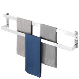 Alise Double Towel Bar 32", SUS304 Stainless Steel Towel Racks for Bathroom Wall Mounted, Space Saving Bathroom Towel Holder, Long Towel Hanger, Polished Chrome