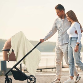 Nursing Cover for On the Go Nursing Apron, 75 x 95 cm Nursing Cover for Babies, Muslin Nursing Cover for Babies, Breathable, Soft Breastfeeding Cover, Nursing Cover with Rigid Hoop, Nursing Cover for