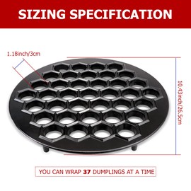 DOERDO Ravioli Maker Dumplings Mold, Pelmeni Meat Dumplings Maker Handmade Dumpling Cutter for Pelmeni Dumpling, Black