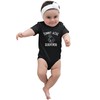 6M Black Infant Tummy Ache Survivor Funny Creeper