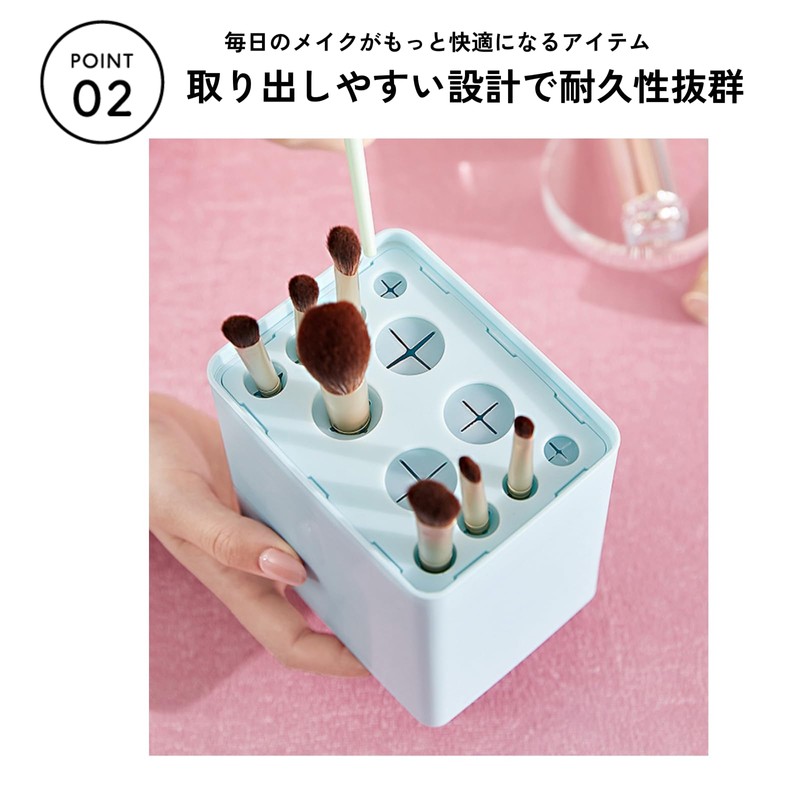 DIZLAS Makeup Brush Stand 12 Pieces Storage Portable Makeup Brush
