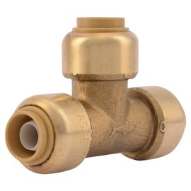 SharkBite U360LF  3/8" (1/2" OD) x 3/8" (1/2" OD) x 3/8" (1/2" OD) Brass Push Te