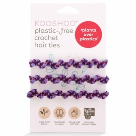 Kooshoo Crochet Hair Ties, Purple Frost